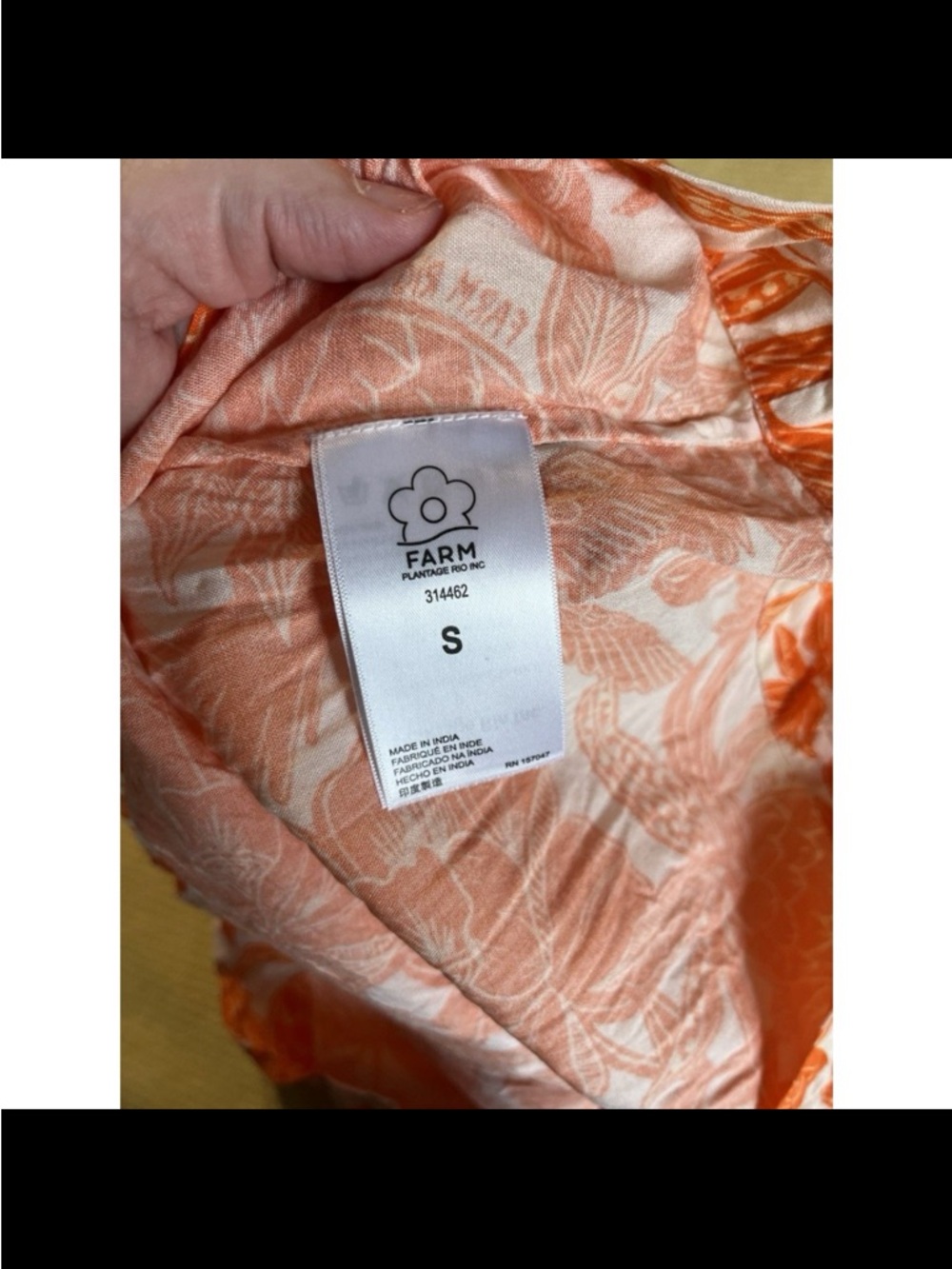 Farm Rio Orange Tropical Dress - Picture 5 of 6